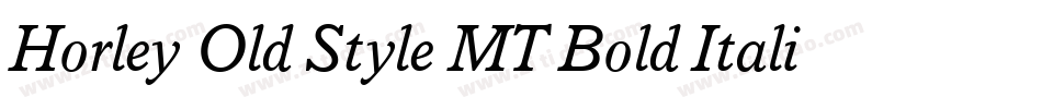 Horley Old Style MT Bold Italic字体转换